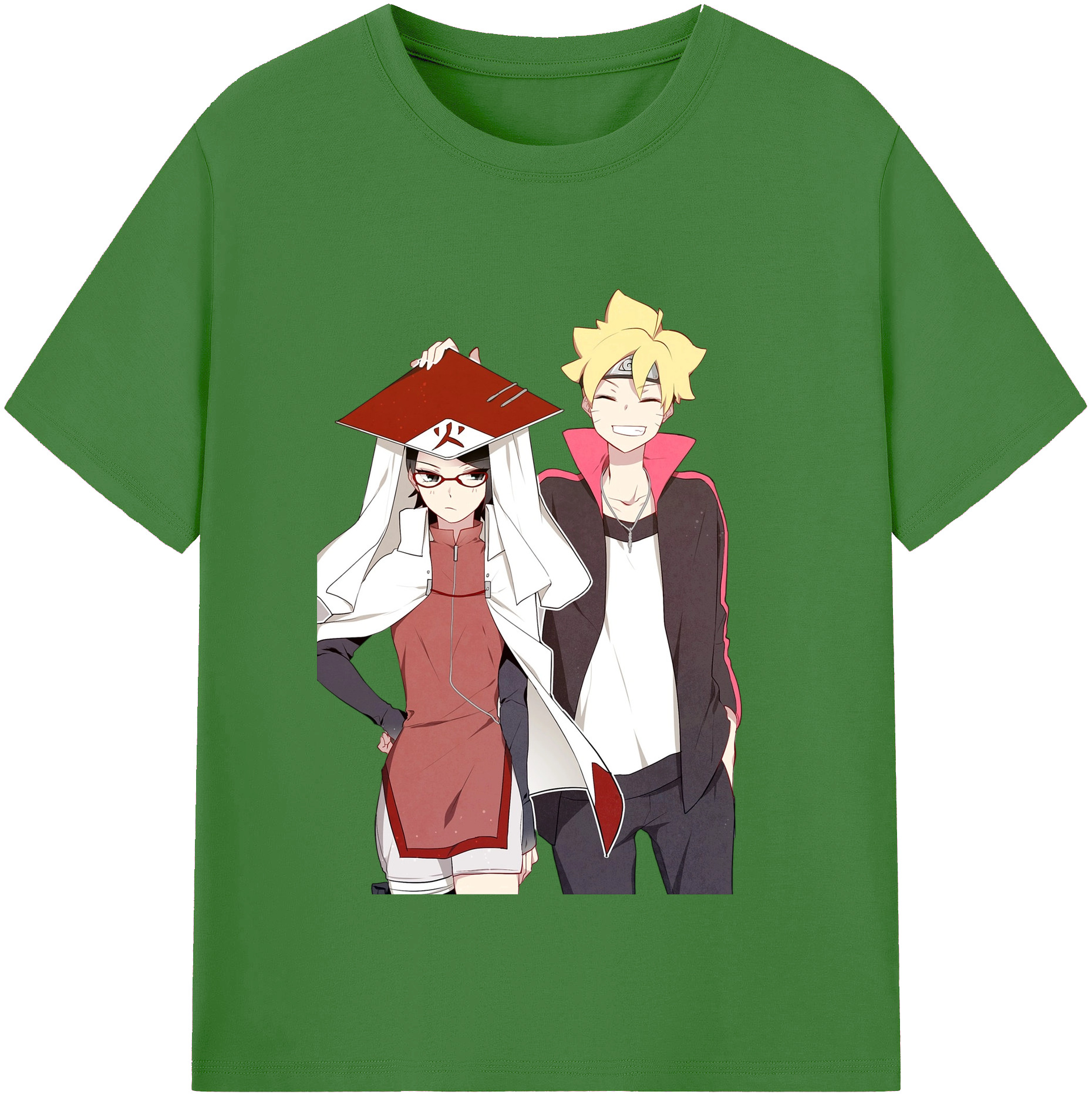 （画像用） NARUTO -ナルト- うちは サラダ Uchiha Sarada レディースカジュアルプリントTシャツ（綿100％）